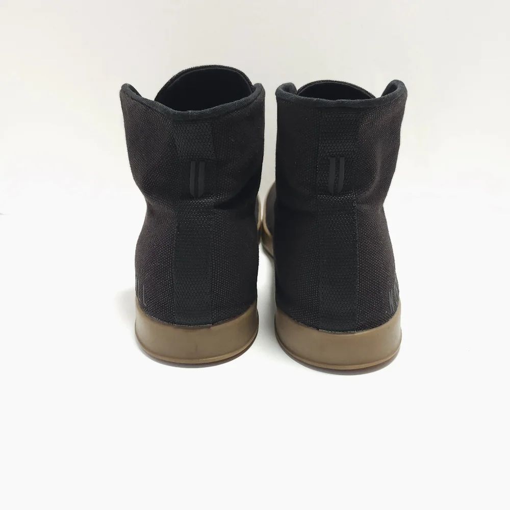 Nobull Mens Hightop Shoes Trainers Size 10.5 Canvas Black - Picture 4 of 7